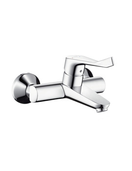 Hansgrohe Focus Care wall-mounted single lever basin mixer with extra long handle projection: 180 mm By Hansgrohe