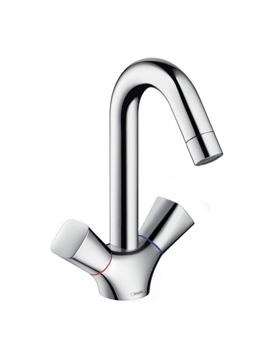 Hansgrohe Logis two handle basin mixer with swivel spout without waste set 71221000 By Hansgrohe