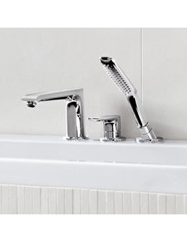 Hansgrohe Metris three hole deck-mounted single lever bath mixer 31190000 By Hansgrohe