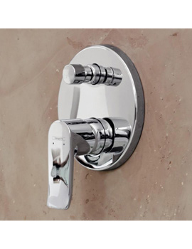 Hansgrohe Metris concealed single lever bath mixer with integrated safety device 31487000 By Hansgrohe