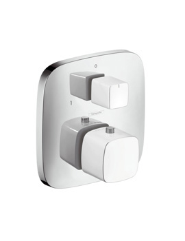 Hansgrohe PuraVida concealed thermostat with shut-off/diverter valve white/chrome 15771400 By Hansgrohe