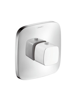 Hansgrohe PuraVida concealed Highflow 59 l/min thermostatic mixer chrome/white 15772400 By Hansgrohe