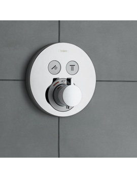 Hansgrohe ShowerSelect S concealed thermostat for 2 outlets 15743000 By Hansgrohe