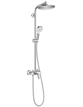 Hansgrohe Crometta S 240 1jet Showerpipe with single lever mixer - 27269000  By Hansgrohe