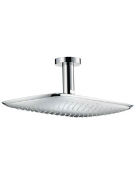 Hansgrohe PuraVida 400mm EcoSmart Air 1jet Overhead Shower With Ceiling Connector - 26603000
