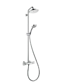 Hansgrohe Croma 220 EcoSmart Showerpipe With Swivelling Shower Arm - 27188000