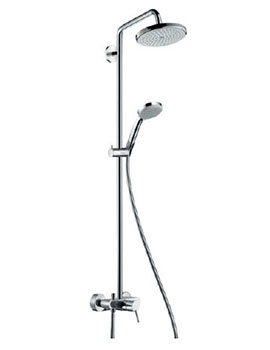 Hansgrohe Croma 220 Air 1jet Showerpipe With Single Lever Mixer - 27222000