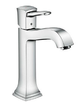 Metropol Classic Single Lever Basin Mixer 160 With Pop-Up Waste For Washbowls With Lever Handle