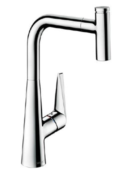Hansgrohe Metris Select Single Lever Kitchen Mixer 300 With Pull-Out Spout - 72821