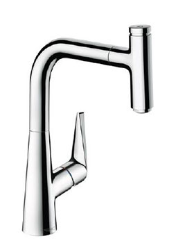 Hansgrohe Talis Select S Single Lever Kitchen Mixer 220 With Pull-Out Spout - 72822