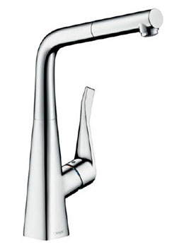 Hansgrohe Metris Single Lever Kitchen Mixer 320 With Pull-Out Spout - 14821