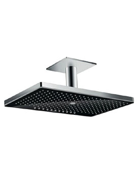 Hansgrohe Rainmaker Select 460 3jet Black Overhead Shower With Ceilling Connector 100mm - 24006600