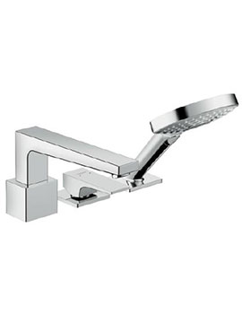 3-hole rim-mounted single lever bath mixer with lever handle - 32550000