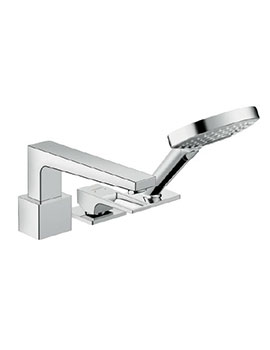 3-hole rim-mounted single lever bath mixer with loop handle - 74550000