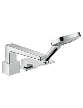 Hansgrohe 195mm Spout 3-hole rim-mounted single lever bath mixer with lever handle - 32551000