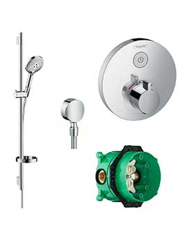 Hansgrohe Round Select valve with Raindance Select rail kit  By Hansgrohe