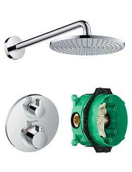 Hansgrohe Round valve with Raindance (240) overhead  By Hansgrohe