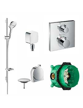 Hansgrohe Square valve with Raindance Select rail kit and Exafill 88101032  By Hansgrohe
