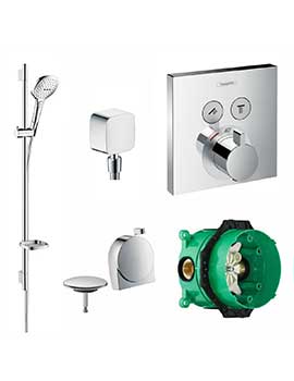 Hansgrohe Square Select valve with Raindance Select rail kit and Exafill 88101033  By Hansgrohe