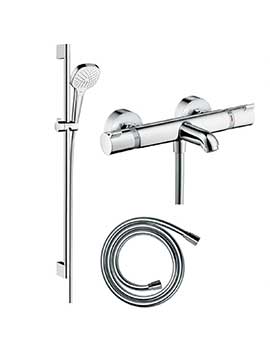Hansgrohe Soft Cube Croma Select rail kit with bath/shower valve - 88101041  By Hansgrohe