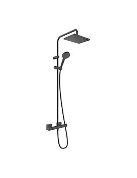 Hansgrohe Vernis Shape Showerpipe 230 1jet EcoSmart with thermostat Matt Black - 26097670