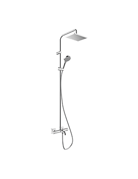 Vernis Shape Showerpipe 230 1jet EcoSmart with bath thermostat Chrome - 26098000