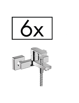 Hansgrohe Vernis Shape Single lever bath mixer for exposed installation project pack (6 pcs.) Chrome - 7145700
