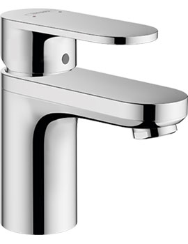Vernis Blend Single lever basin mixer 100 with isolated water conduction and pop-up waste set Chrome