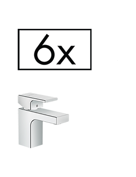 Vernis Shape Single lever basin mixer 70 with pop-up waste set project pack (6 pcs.) Chrome - 715960