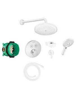 Hansgrohe Round Select Concealed Shower Pack 280 - Matt White