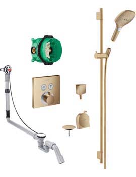 Hansgrohe Square Select concealed valve with Raindance Select rail kit and Exafill BBR