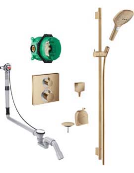 Hansgrohe Square concealed valve with Raindance Select rail kit and Exafill BBR