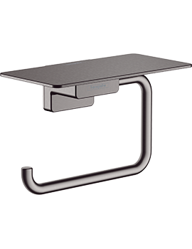 HG AddStoris roll holder with shelf BBC Brushed Black Chrome - 41772340