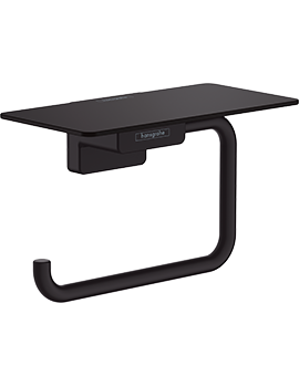 HG AddStoris roll holder with shelf MB Matt Black - 41772670