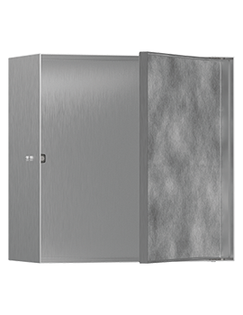 Hansgrohe HG XtraStoris Rock 300x300x140mm BST Brushed Stainless Steel - 56091800