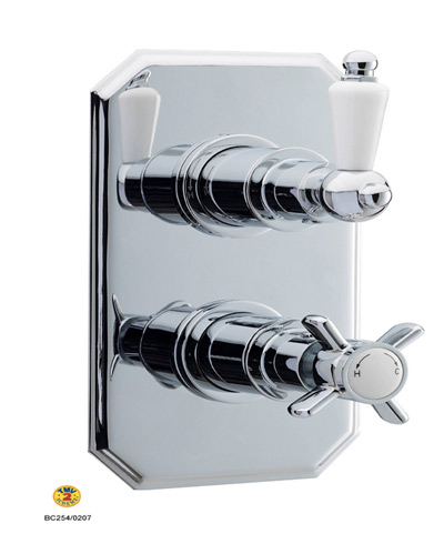 Home of Ultra Beaumont Traditional Twin Concealed Thermostatic Valve  By Home of Ultra