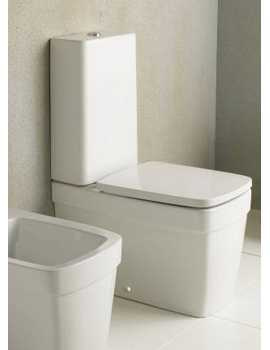 Silverdale Contemporary Atol Close coupled WC Pan  By Silverdale Contemporary