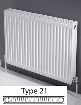 Kartell K-Rad Compact Radiator 400 High  Double Panel Single Convector (Type 21) White