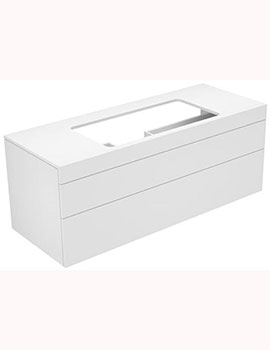 Keuco Edition 400 Vanity Unit 2 Drawers Without Tap Holes 1400mm