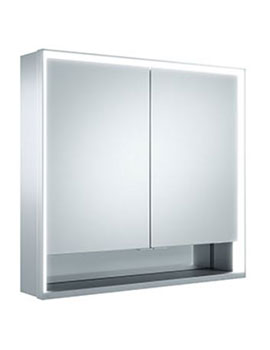 Keuco Keuco Royal Lumos Wall Mounted Mirror Cabinet 800mm Open Shelf - 14302171331