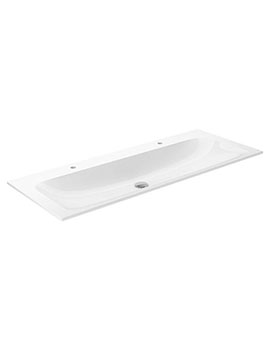 Keuco Keuco Plan Ceramic Double-Washbasin With 2x1 Tap Hole 1205mm - 32980