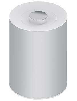 Keuco Collection Plan Waste Bin In Aluminium/White - 04989
