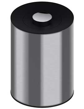 Keuco Collection Plan Waste Bin In Stainless Steel/Black Grey - 04989