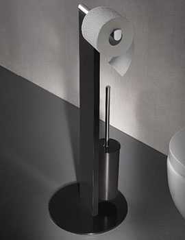Keuco Universal Freestanding Toilet Roll Holder and Brush Set - 04986