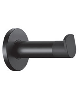 Keuco Collection Plan Towel Hook with Door Buffer in Black