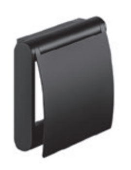 Keuco Plan Toilet Paper Holder with Lid in Black - 14960370000