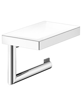 Keuco Reva Toilet Roll Holder With Glass Shelf - 12873