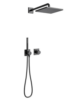 Keuco IXMO Planner 2 way Thermostatic Shower Set 8 SQUARE - Black Matt