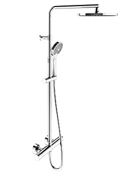 Plan Blue Exposed Thermostatic Mixer with Twin Shower Head - 53926