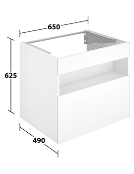 Stageline 1 Drawer Vanity Unit 650mm - 32852